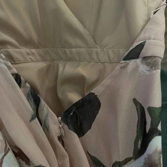 Fame And Partners Pink Floral Strappy Back Maxi Dress Women's Size 4 - Picture 4 of 5